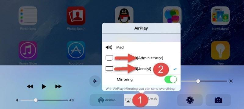 connect via airplay
