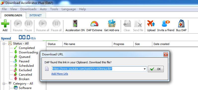 add url to download video