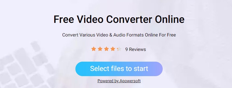 página principal del convertidor de video en línea