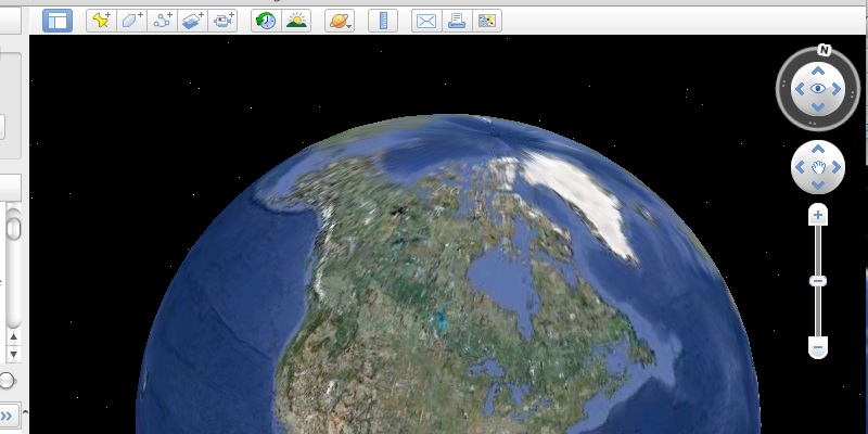 interfaz de google earth pro