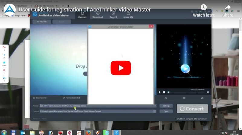 Video Master Video Guide registrieren