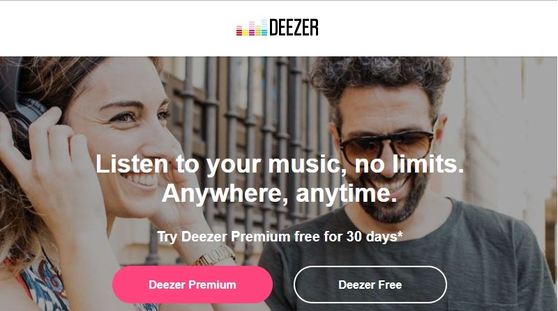 deezer home page