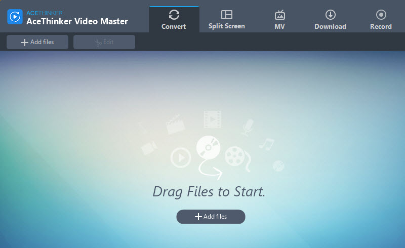 interfaz de inicio de video master