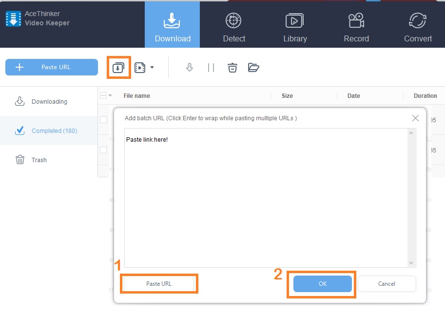 Alternative download button