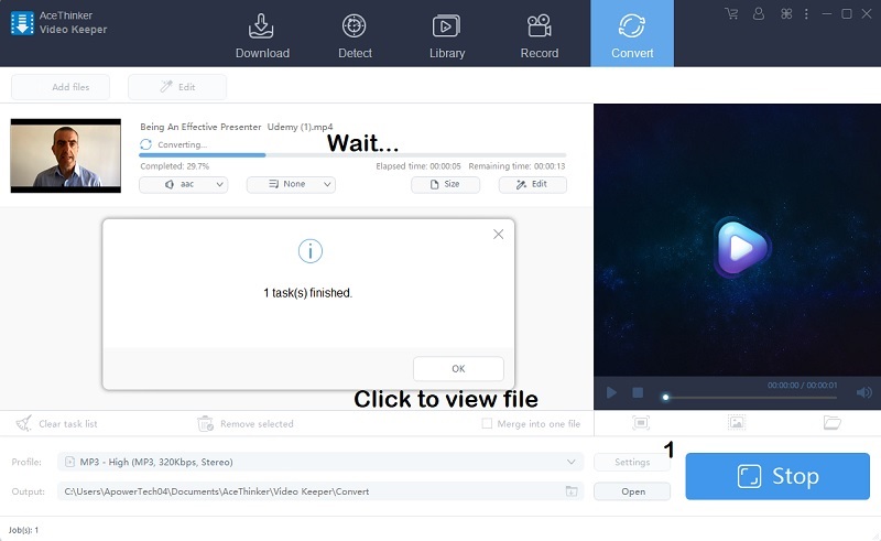 check converted file