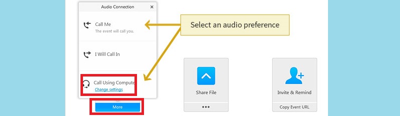 change audio settings