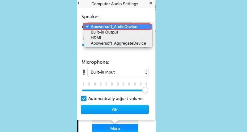 change system speaker