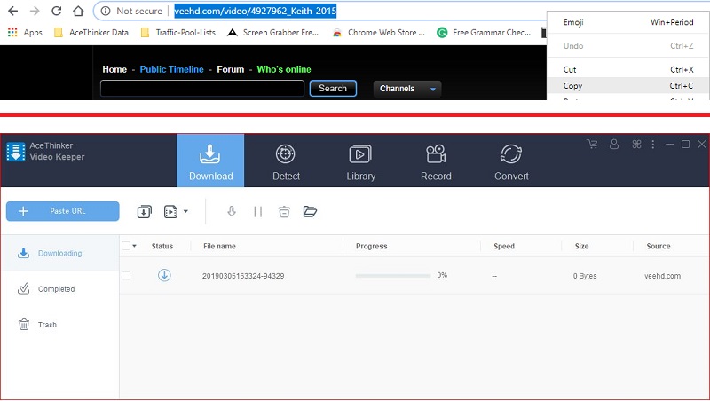 copy and paste the URL 