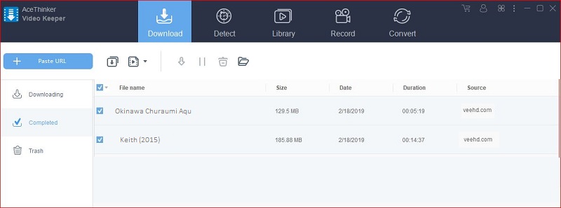 check the downloaded video