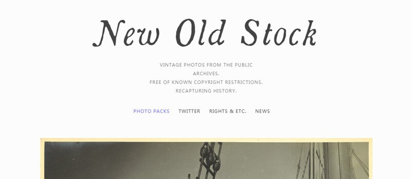 new old stock as sites like unsplash