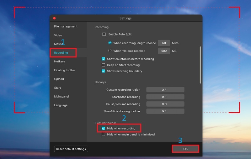 personnaliser les paramètres