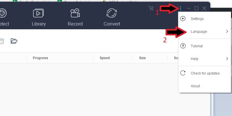 language settings location