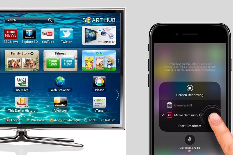 Mirror Iphone To Samsung Tv, How To Screen Mirror Ipad Samsung Smart Tv Free