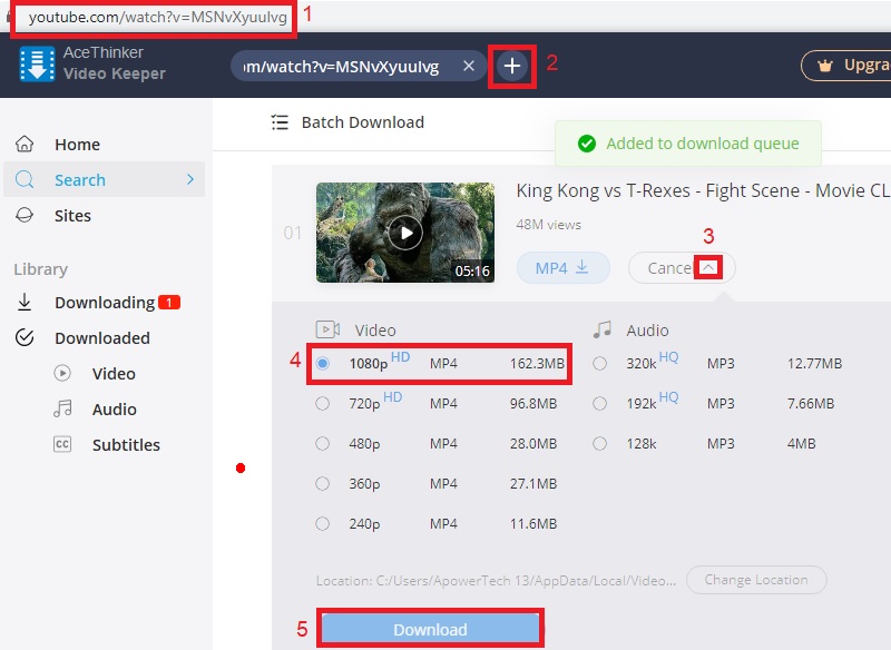 1080p youtube video downloader