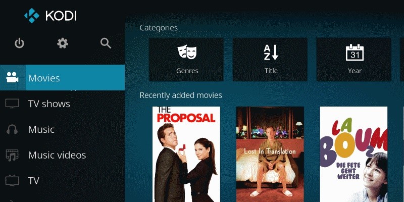 kodi movie section