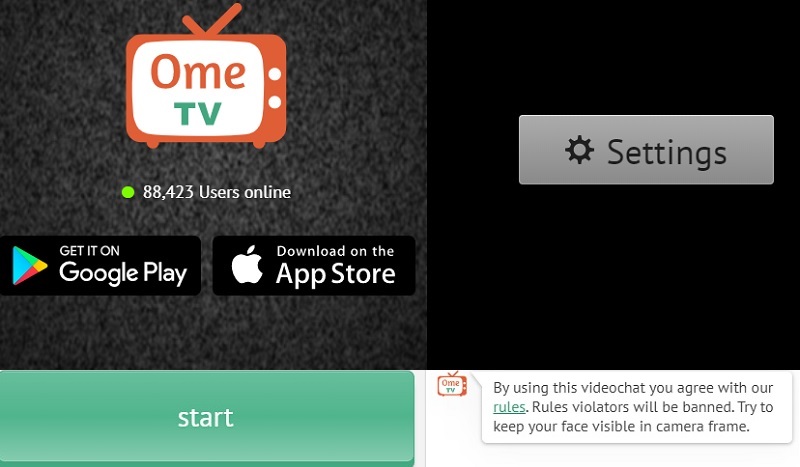 Omegle video chat app for windows