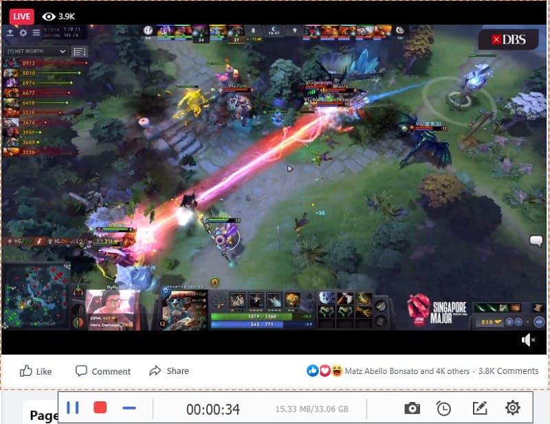 sgpremium record facebook live