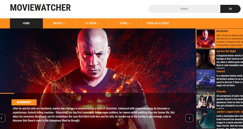 moviewatcher homepage