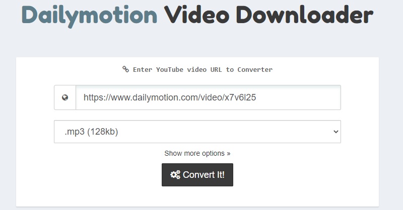 youtubetomp3 dailymotion downloader