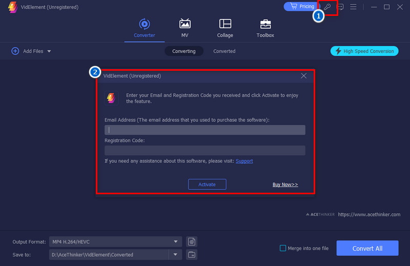 enter registration code