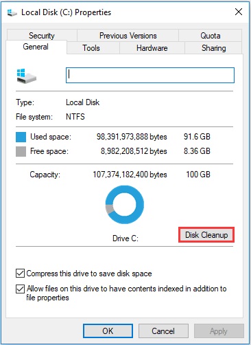 obs disk cleanup