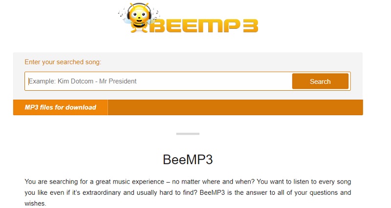 beemp3 webpage