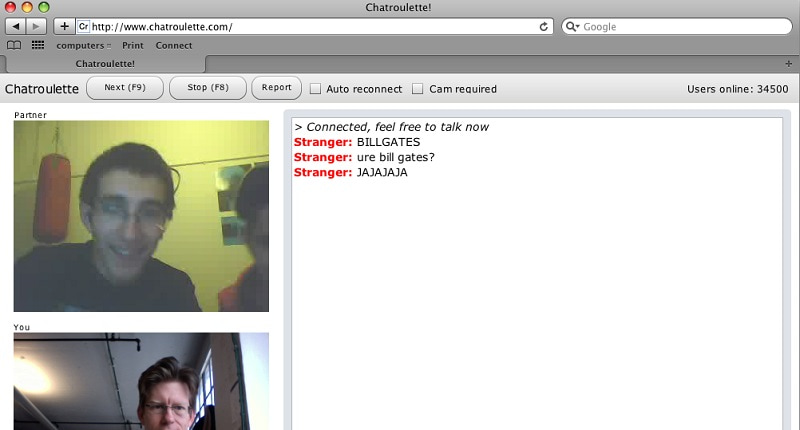 chatroulette interface