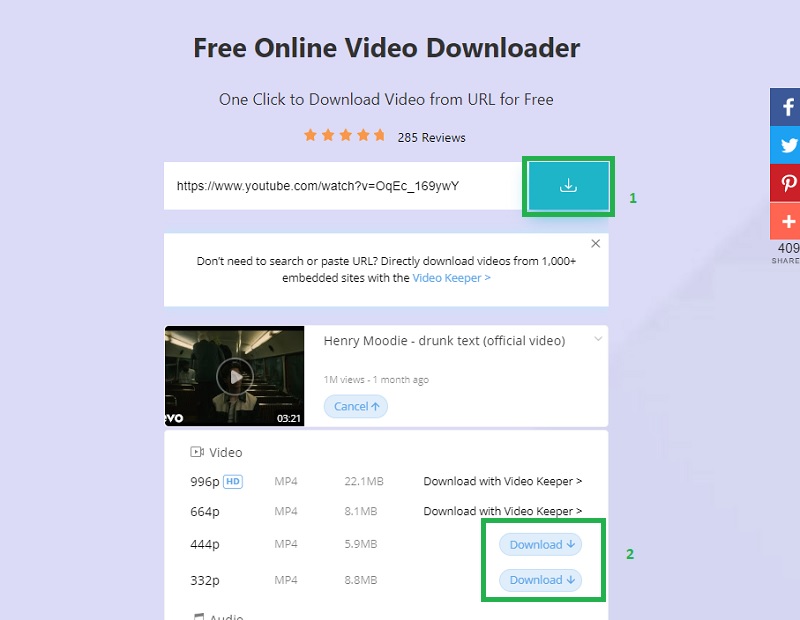 download video using online tool