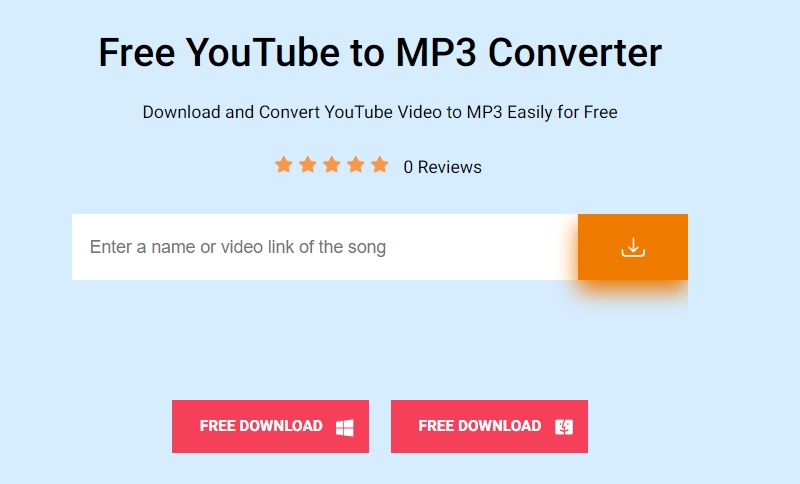 youtube to mp3 interface