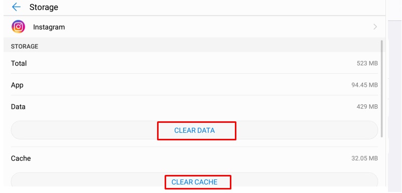 clear cache android