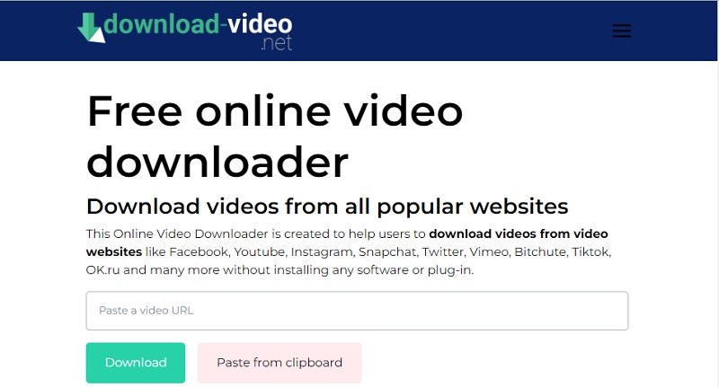 download video net interface