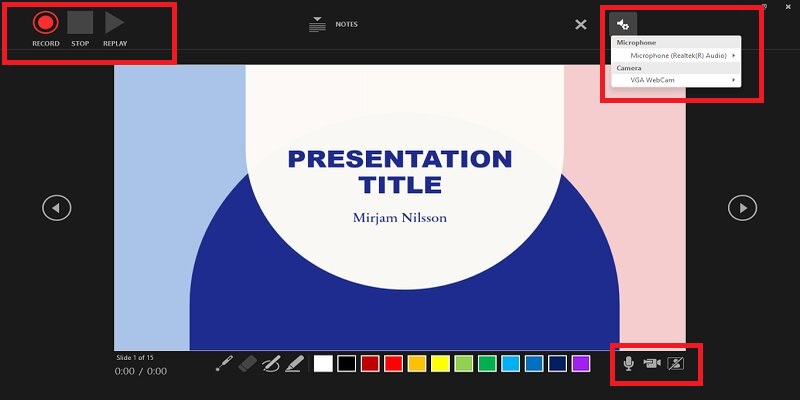  powerpoint screen recording feature in presenter mode