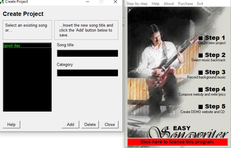 songwriting software easy song