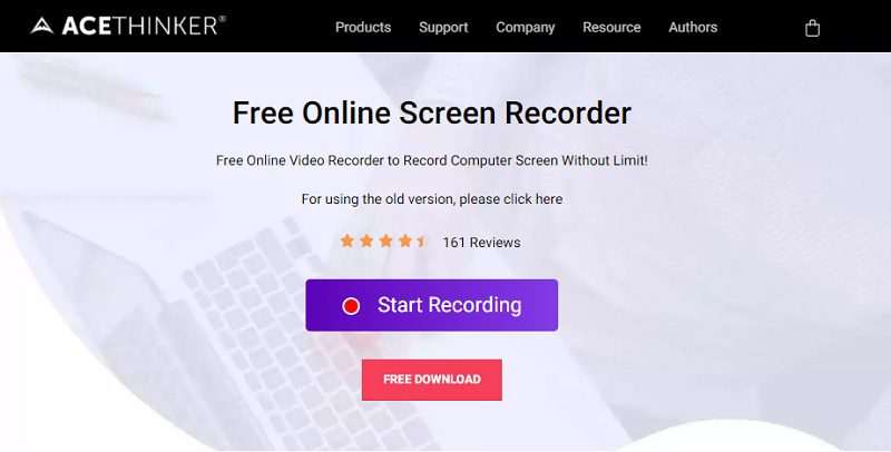 open source screen recorder acethinker online recorder