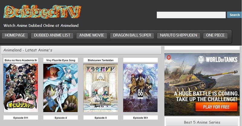best anime sites animeland
