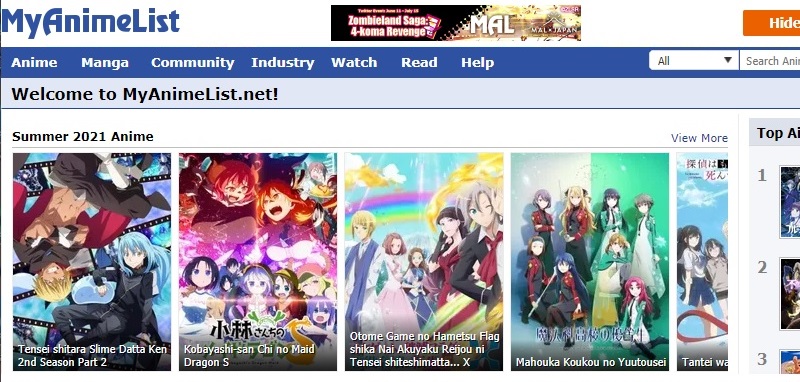 best anime sites animelist