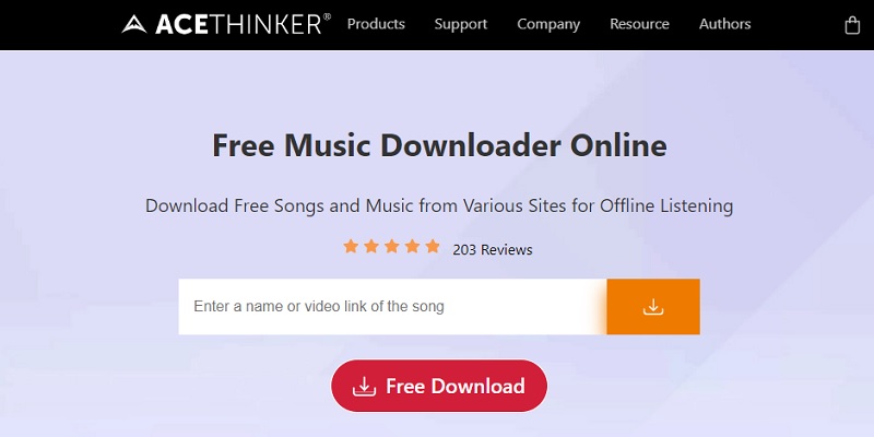 free music download online interface