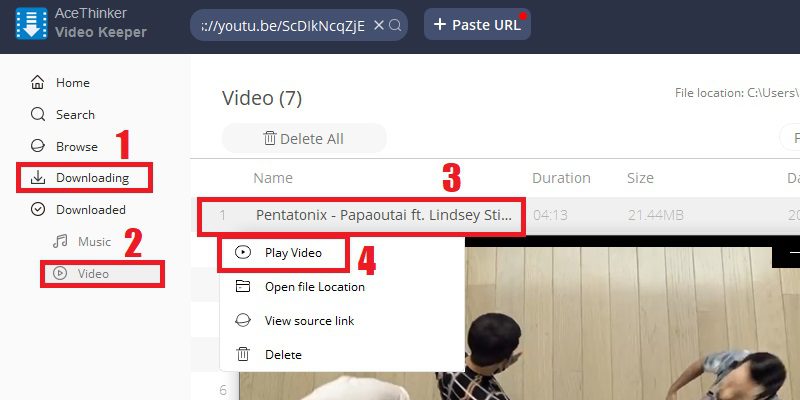 Laden Sie das private YouTube-Video vk Schritt 3 herunter