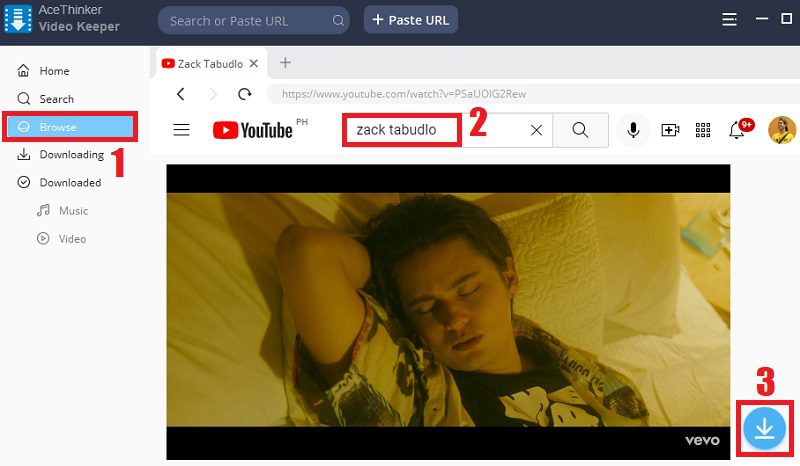 download youtube 720p vk step2