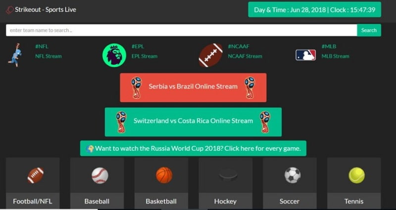 sites like firstrowsports strikeout interface