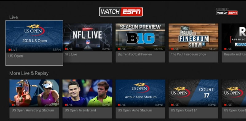 sites like firstrowsports watchespn interface