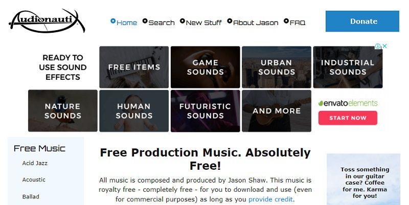 sites to download music albums audionautix interface