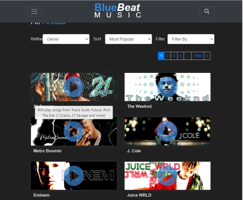 sitios de música desbloqueados bluebeat