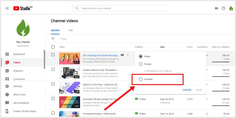 find unlisted youtube in youtube accounts