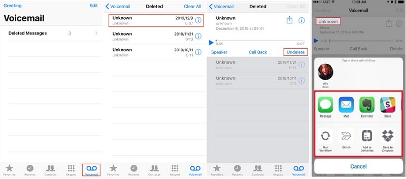 recover deleted voicemail iphone deleted message