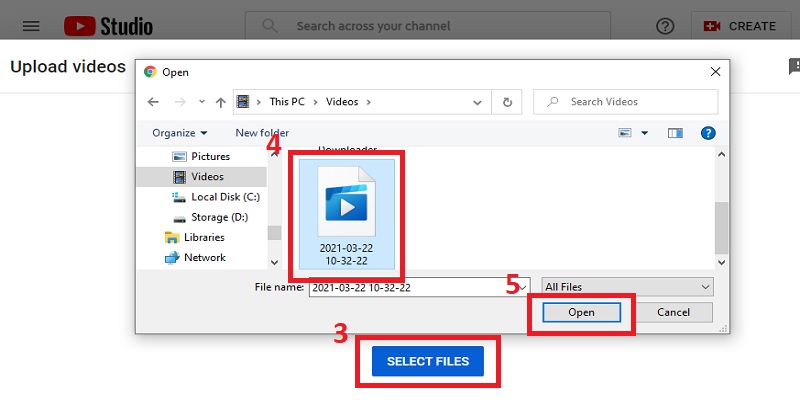 upload facebook video to youtube step3