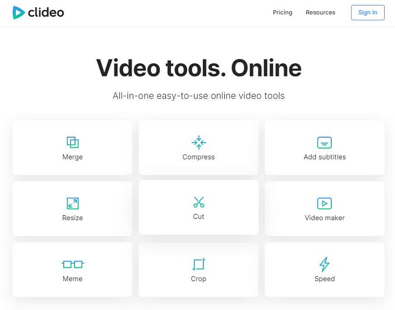 clideo interface
