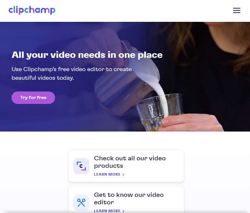 clipchamp interface