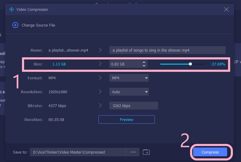 How to compress a video mp4 mokasindesktop