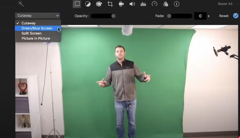 imovie green screen effect process